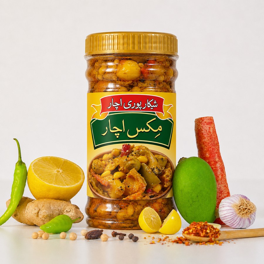 Shikarpuri Mix Achar ka asli jar — wohi jar jo aap ko milega